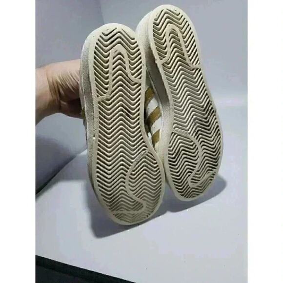 ADIDAS SUPERSTAR SHELL TOE BASKETBALL TENNIS WOMEN'S SIZE 5.5 WHITE GOLD A10 - Picture 7 of 7